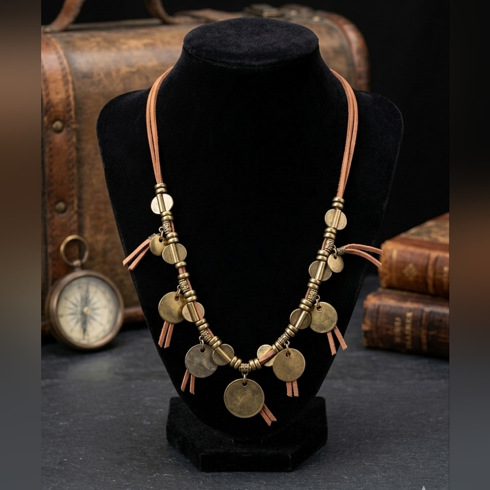 Leather Choke Necklace Adjustable Minimalist Boho Y2K Inspired Layering Jewelry